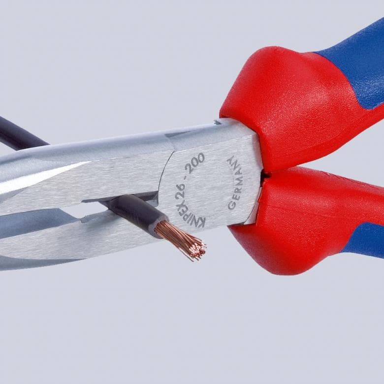 Pince demi-ronde avec tranchant - bec droit Knipex