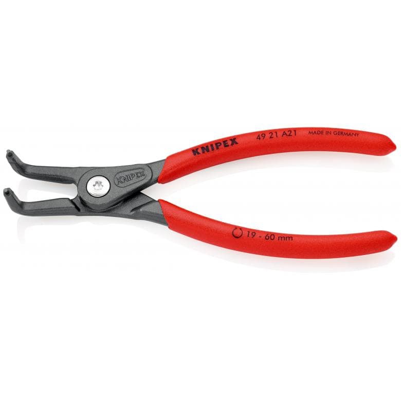 Pince de précision pour circlips extérieurs d'arbre - pointes coudées Knipex