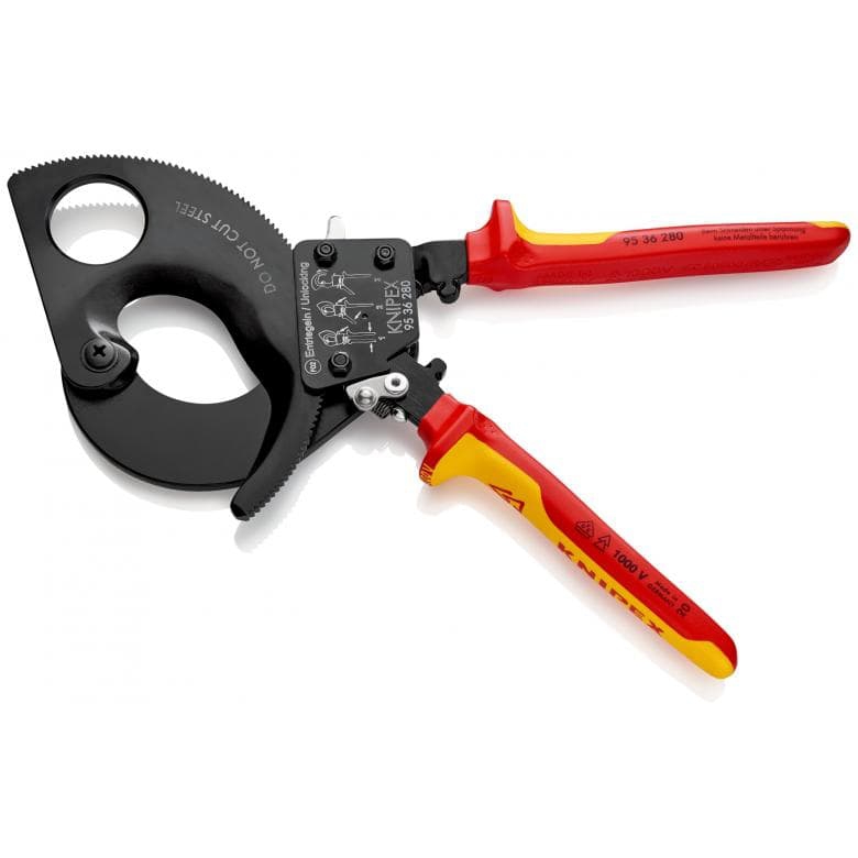 Coupe-câble à cliquet isolé Knipex