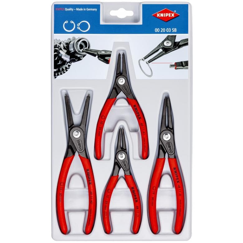 Jeu de 4 pinces de précision pour circlips 002003SB Knipex