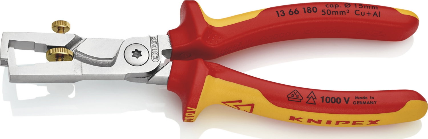 Pince à dénuder et coupe-câbles StriX® 1366180 Knipex