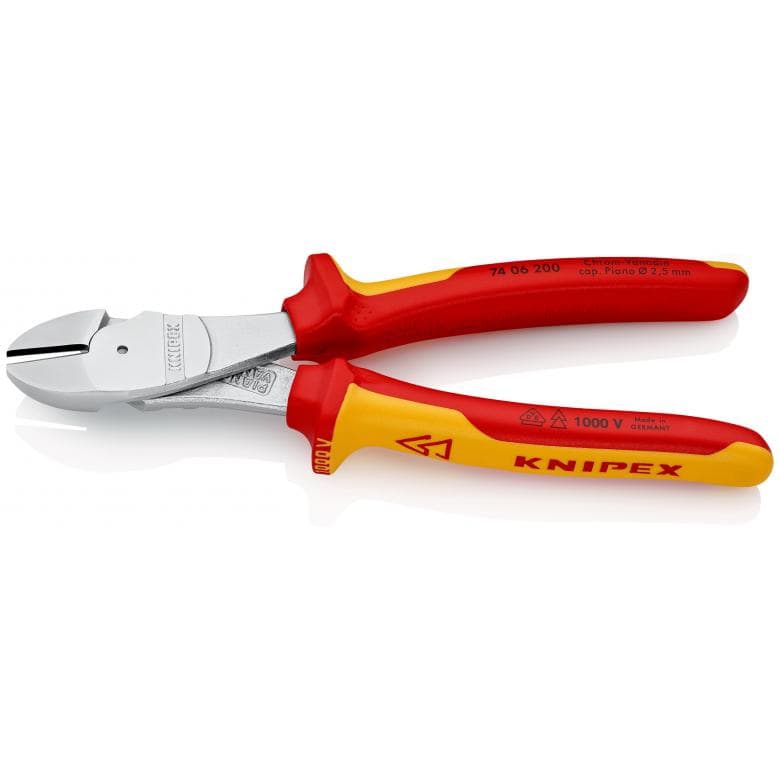 Pince coupante de côté démultipliée et compacte à axe d’articulation Knipex