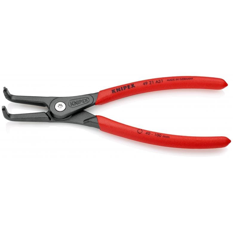 Pince de précision pour circlips extérieurs d'arbre - pointes coudées Knipex