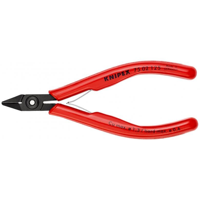 Pince coupante de côté pour l'électronique avec gaines en plastique 7502125 Knipex