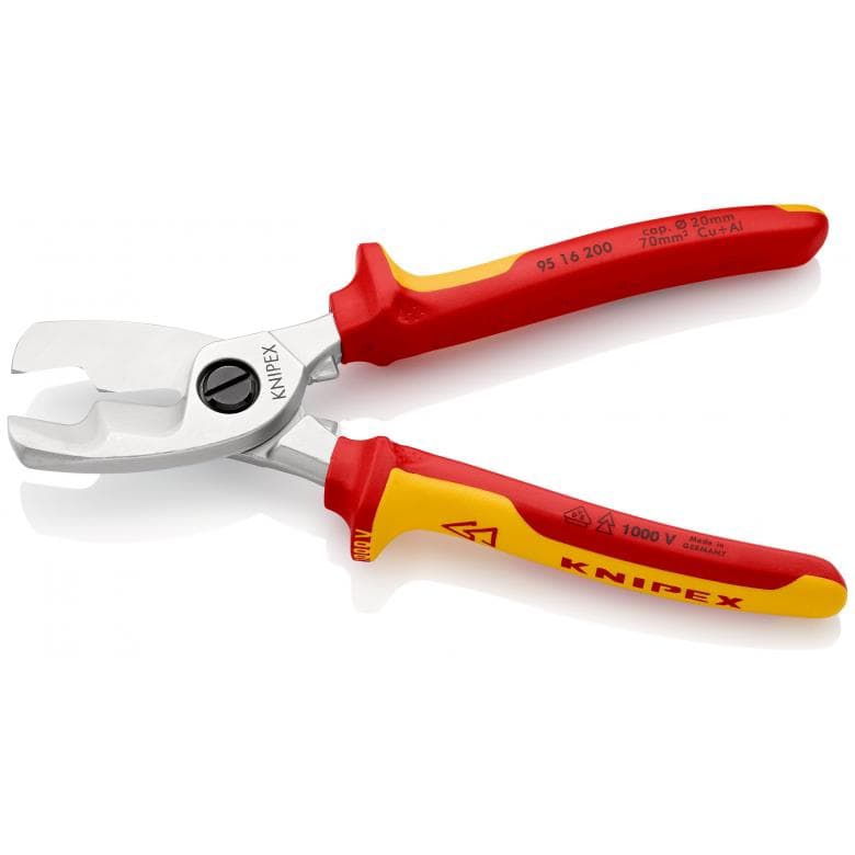 Coupe-câbles à double tranchants - isolé 1000V 9516200 Knipex