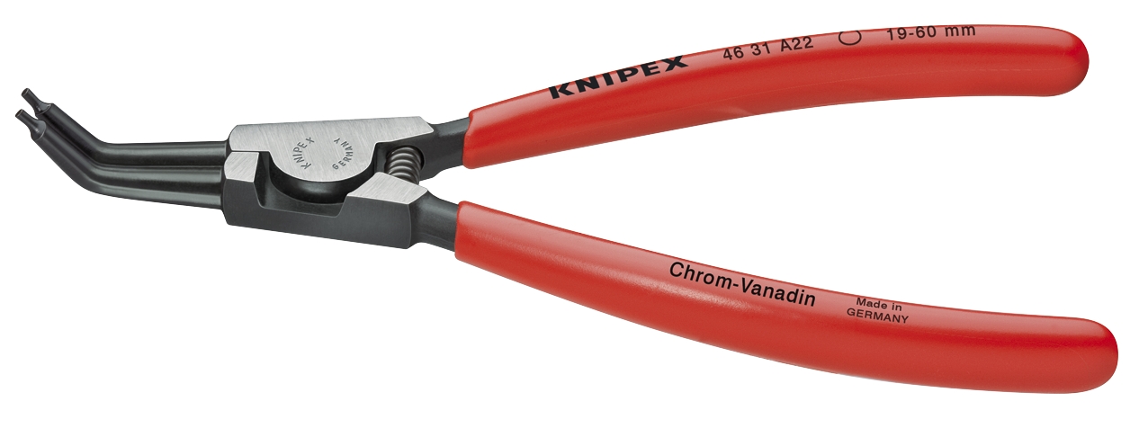 Pince 130 mm pour circlips extérieurs d’arbre Knipex