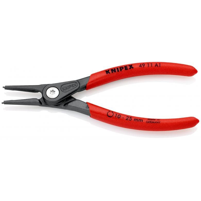 Pince de précision pour circlips extérieurs d'arbre - pointes droites 4911A0 Knipex