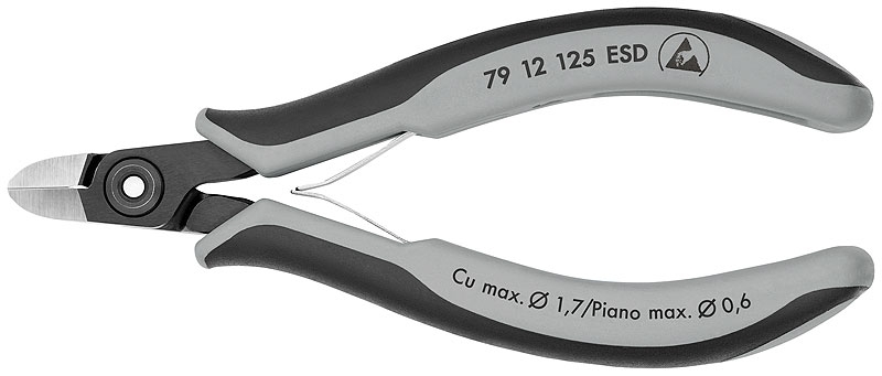 Pince coupante de côté de précision pour l’électronique ESD Knipex