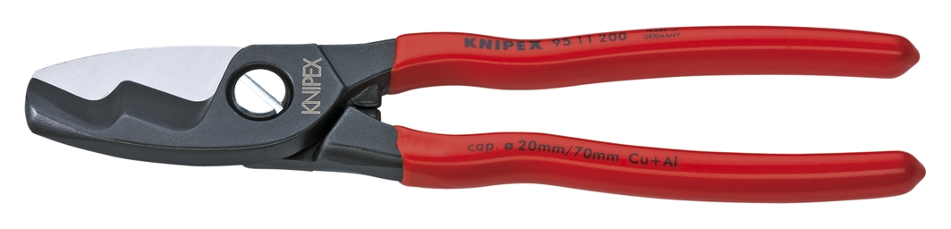 Coupe câble à cliquet Knipex pour câble en cuivre et aluminium