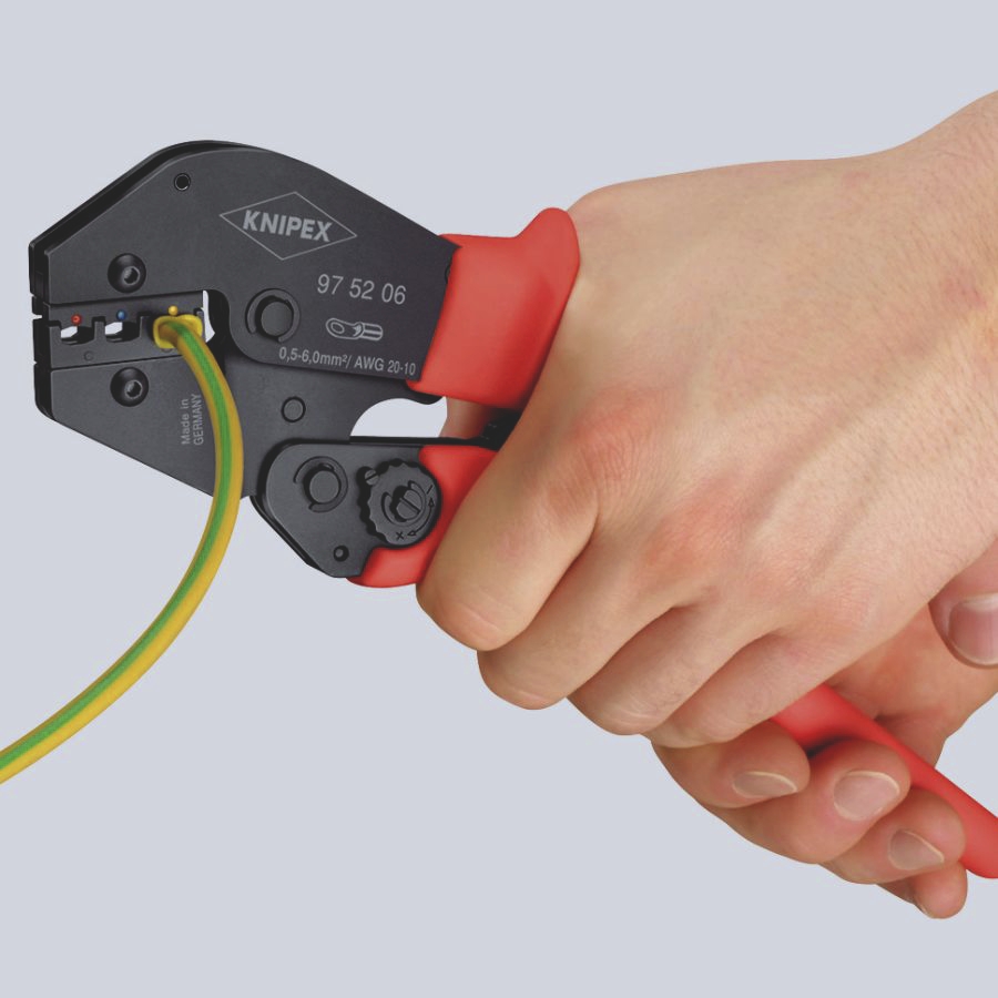 Pince à sertir pour cosses isolées, connecteurs + manchons 975206 Knipex