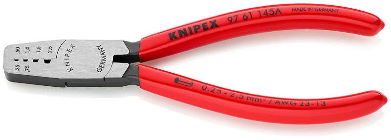 Pince à sertir pour embouts de câble avec sertissage trapézoïde Knipex