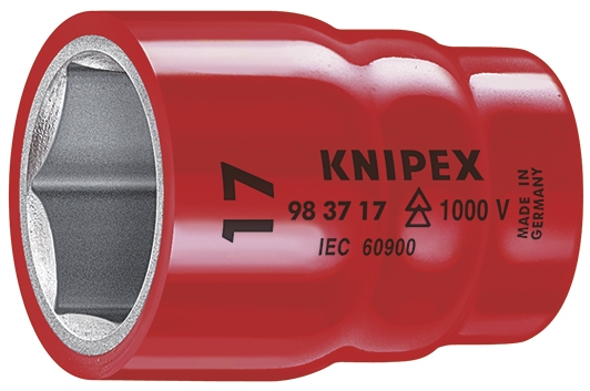 Douille Isolée 1000V KS TOOLS 3/8'' - 12 Pans 17 Mm - Pour Travaux électriques Sécurisés