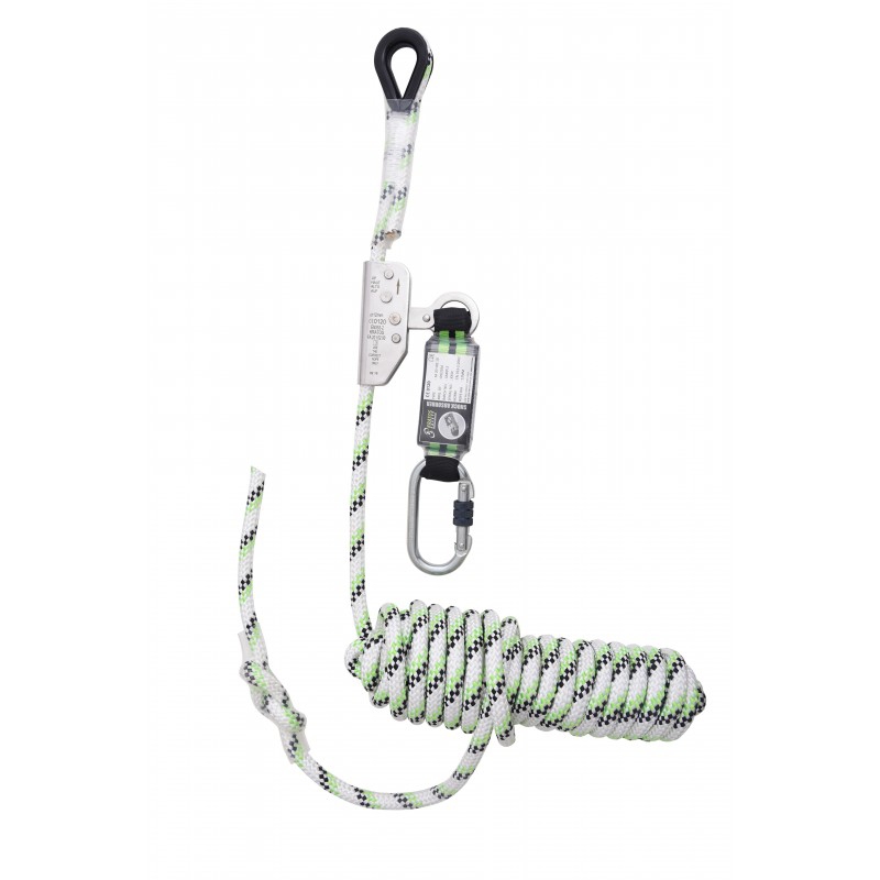 KRATOS SAFETY - Longe en corde tressée 1,50 m avec absorbeur d