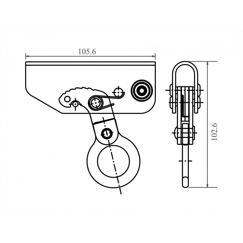 Coulisseau sur corde tressée avec absorbeur d'énergie - 10 M Kratos Safety