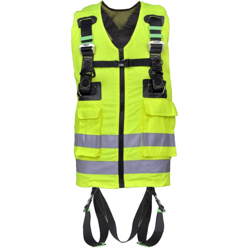 Harnais gilet haute visibilité jaune Reflex 1 Kratos Safety