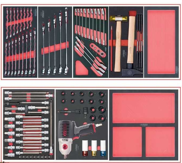 Servante ULTIMATE XL 7 tiroirs équipée 428 outils 825.7427 KS Tools
