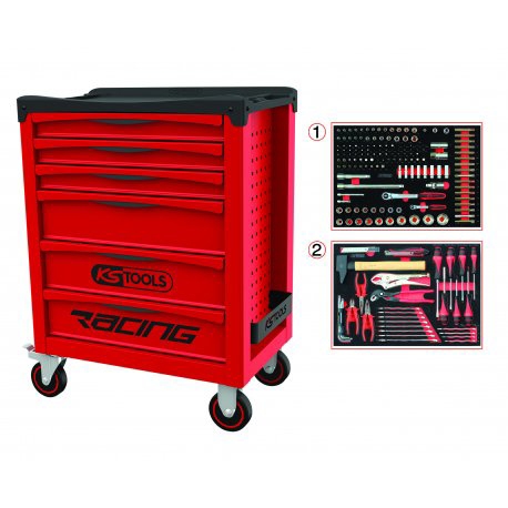 Servante RACING 6 tiroirs équipée 184 outils KS Tools