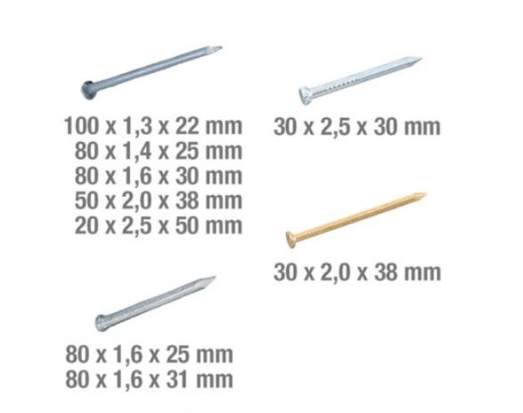 Coffret de 550 pièces - assortiment de clous KS Tools