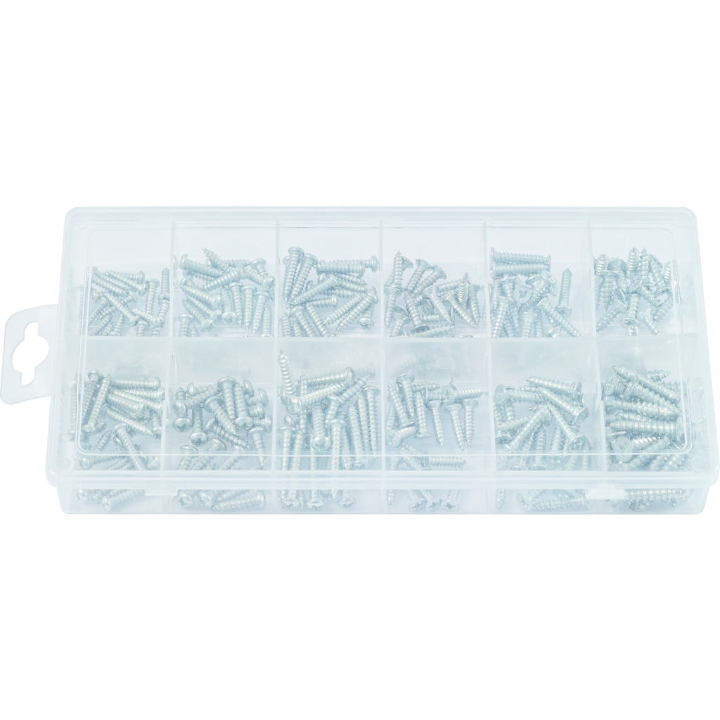 Coffret de 240 vis auto-taraudeuses bois et métal KS Tools