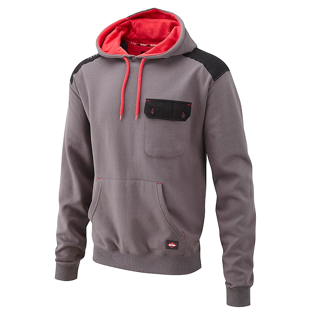 Sweat-shirt LCWT113 - Gris / Rouge Lee Cooper