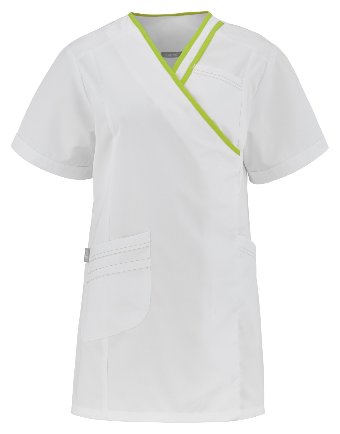 Tunique femme Lilée Blanc / Vert pomme