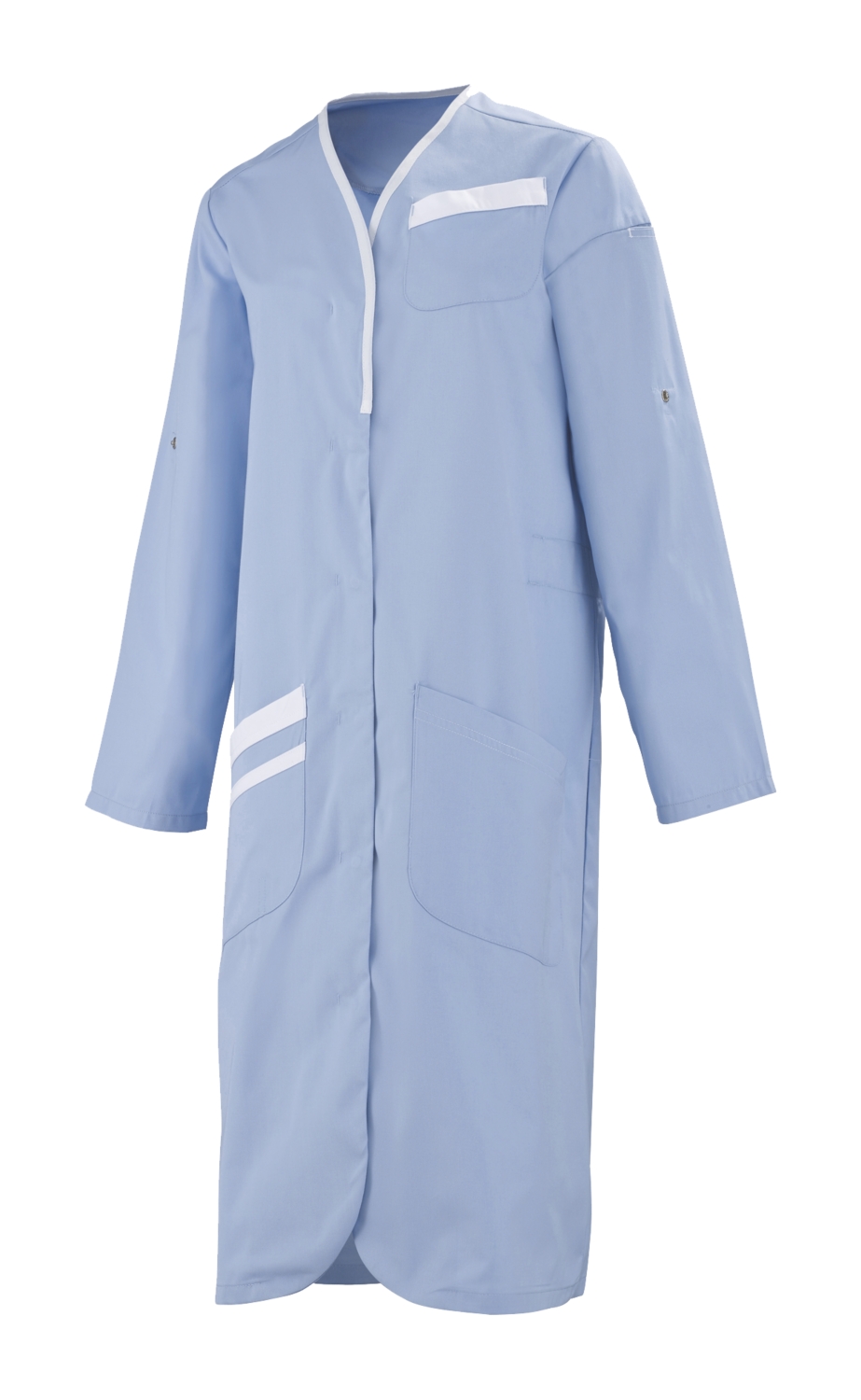  Blouse femme Nomia - Bleu ciel / Blanc 