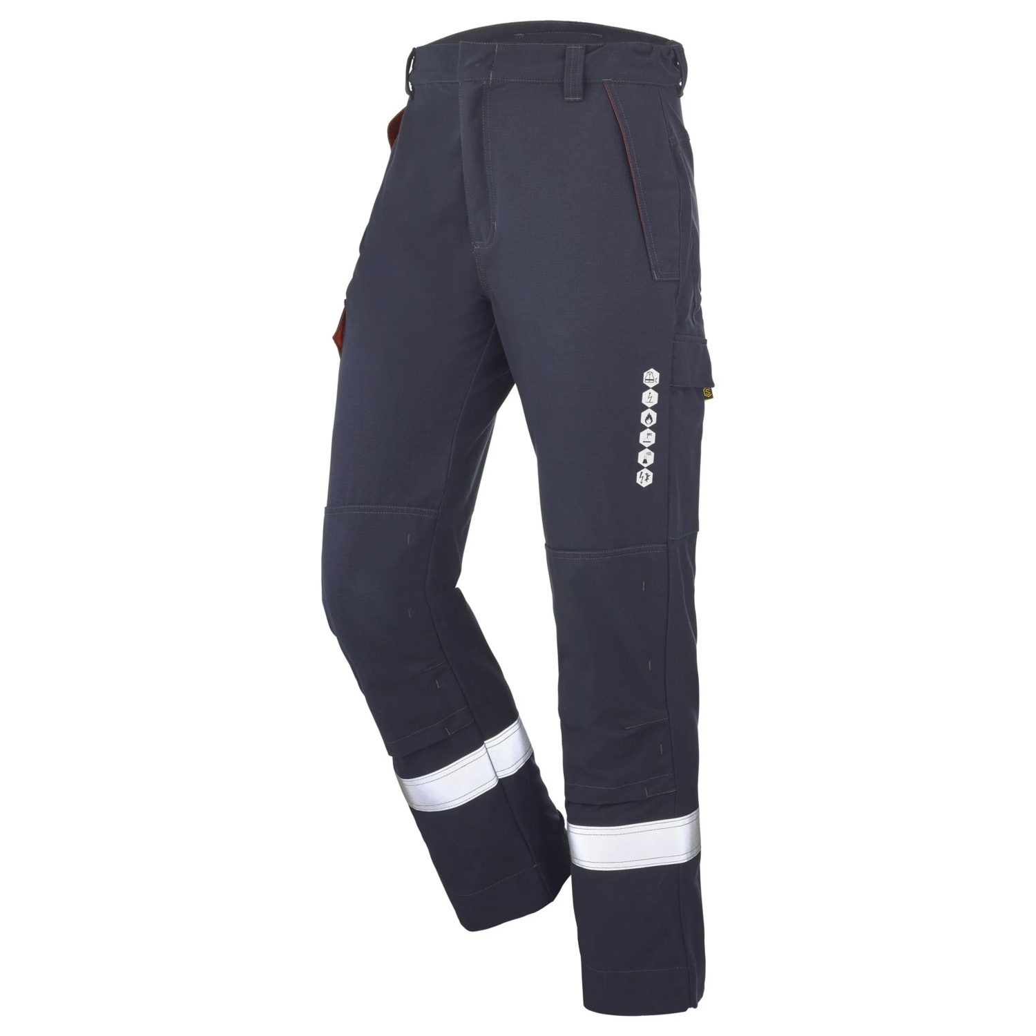 Pantalon multirisques modacrylique mixte Ultra MR Papayo marine / rouge