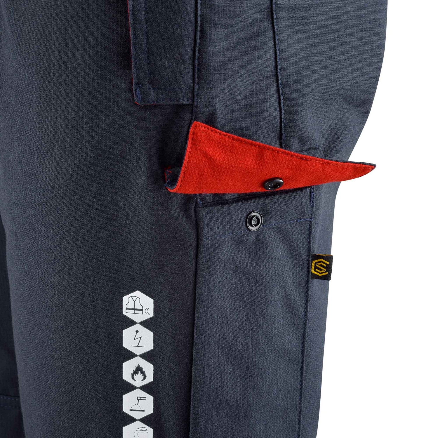 Pantalon multirisques modacrylique mixte Ultra MR Papayo marine / rouge Cepovett