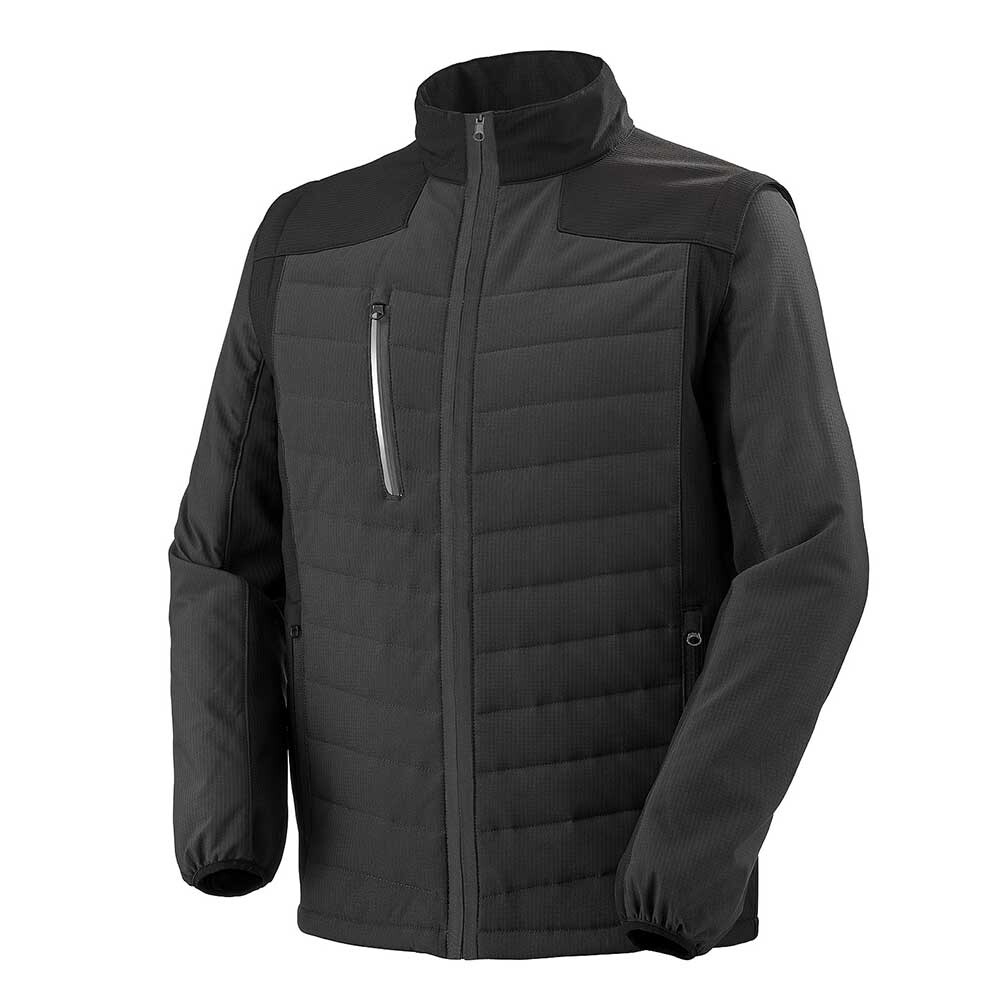  Veste hybride polyester PU mixte Modul'Wear Carpates gris charcoal / noir 