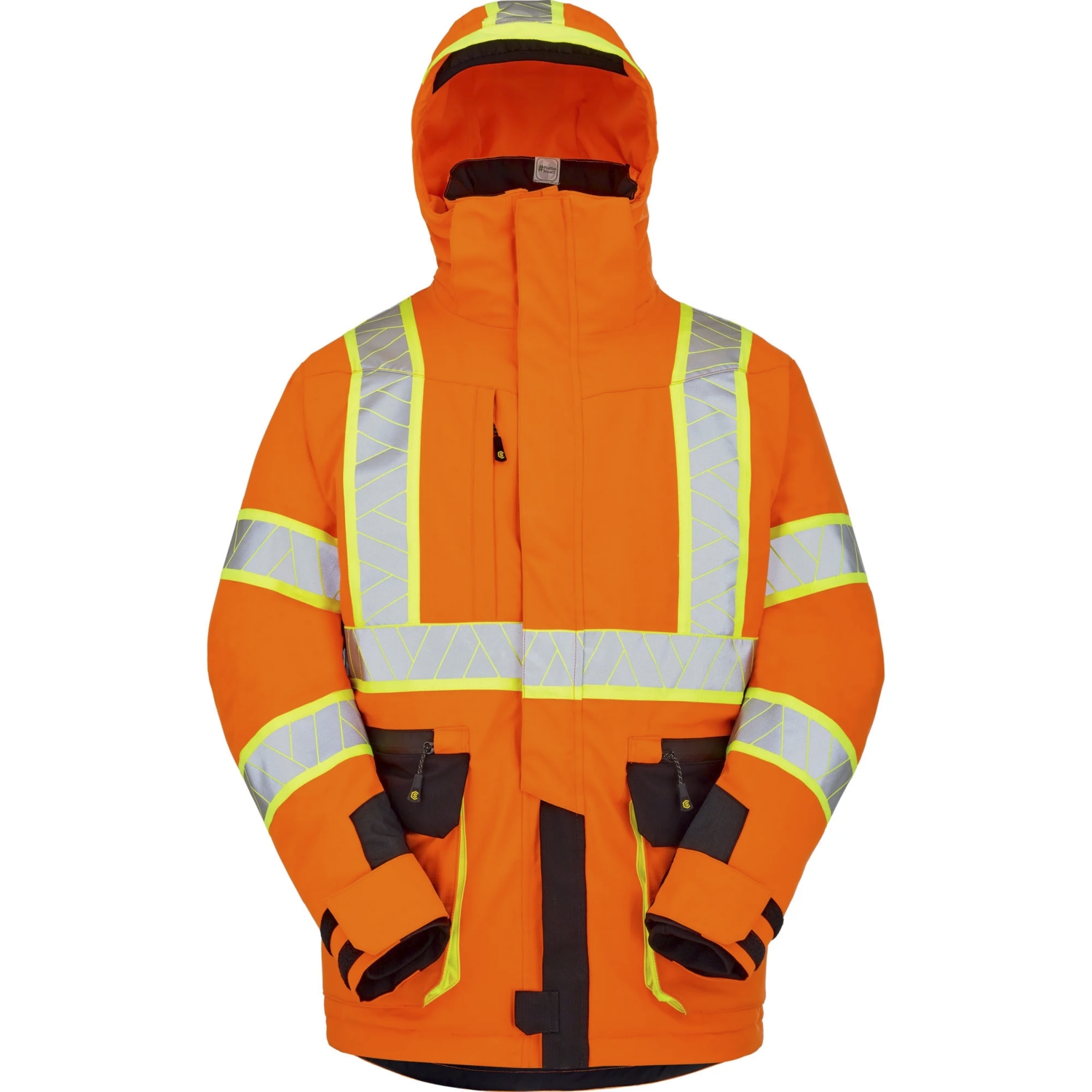 Parka HV Elektra polyester mixte Fluo Nova orange / noir