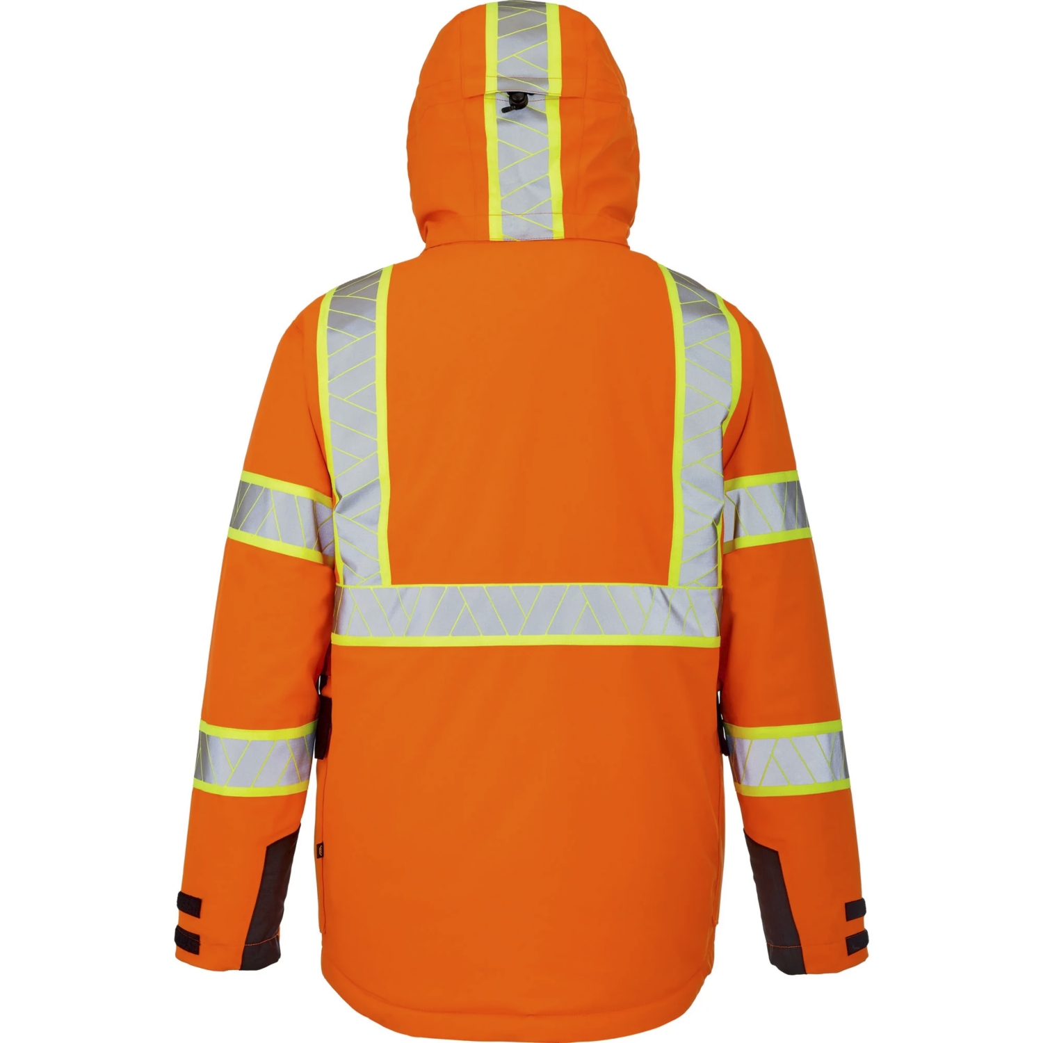 Parka HV Elektra polyester mixte Fluo Nova orange / noir Cepovett