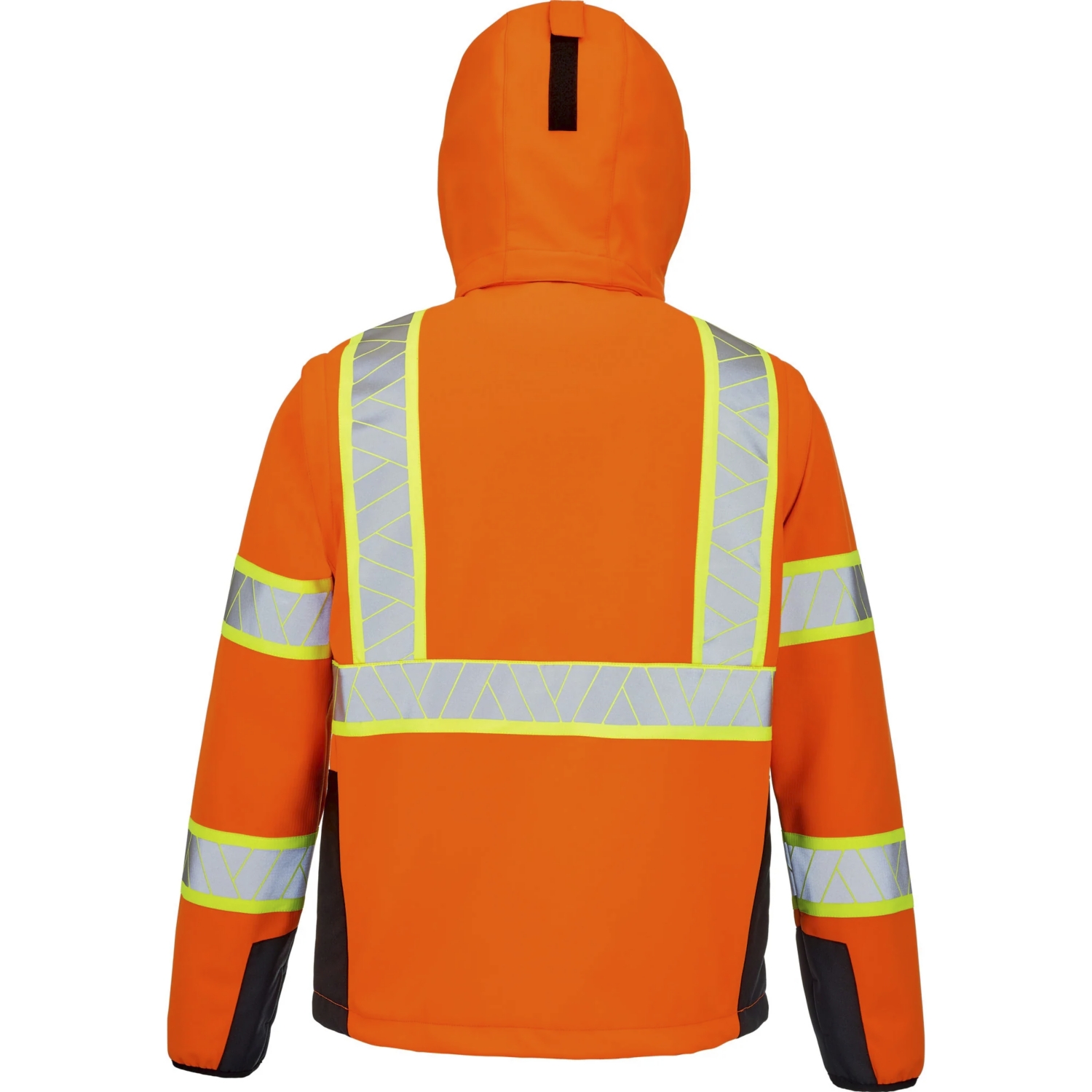 Softshell HV polyester recyclé TPU recyclé polyuréthanne mixte Fluo Nova Astraia orange / noir Cepovett