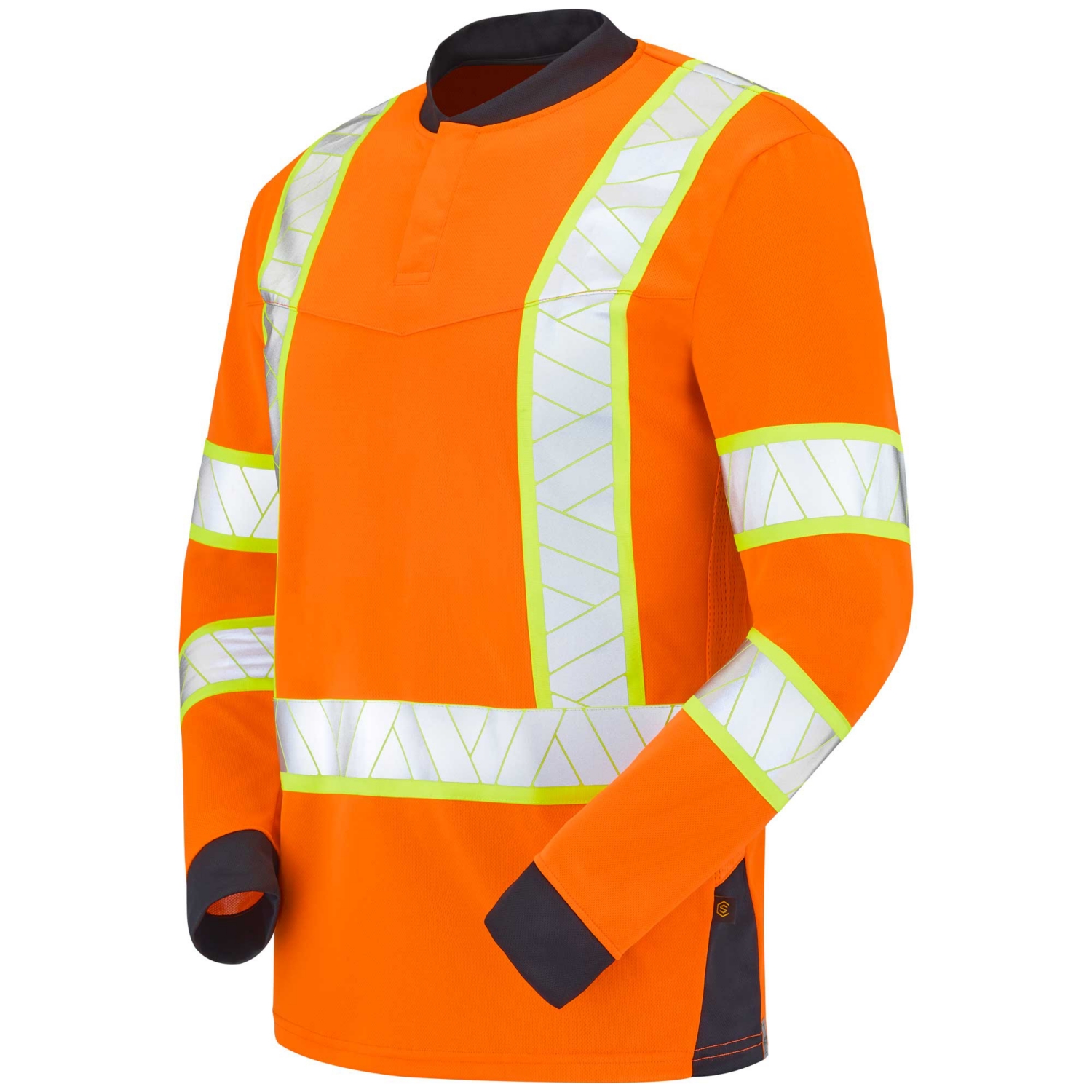 Polo HV polyester mixte Fluo Nova Boreas orange / noir