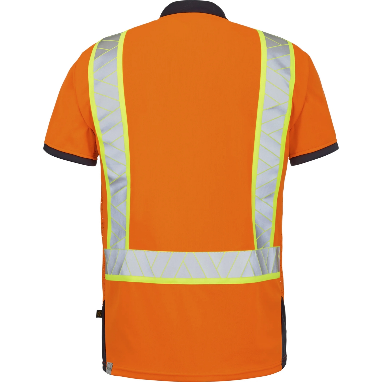 Polo HV polyester mixte Fluo Nova Crios orange / noir Cepovett