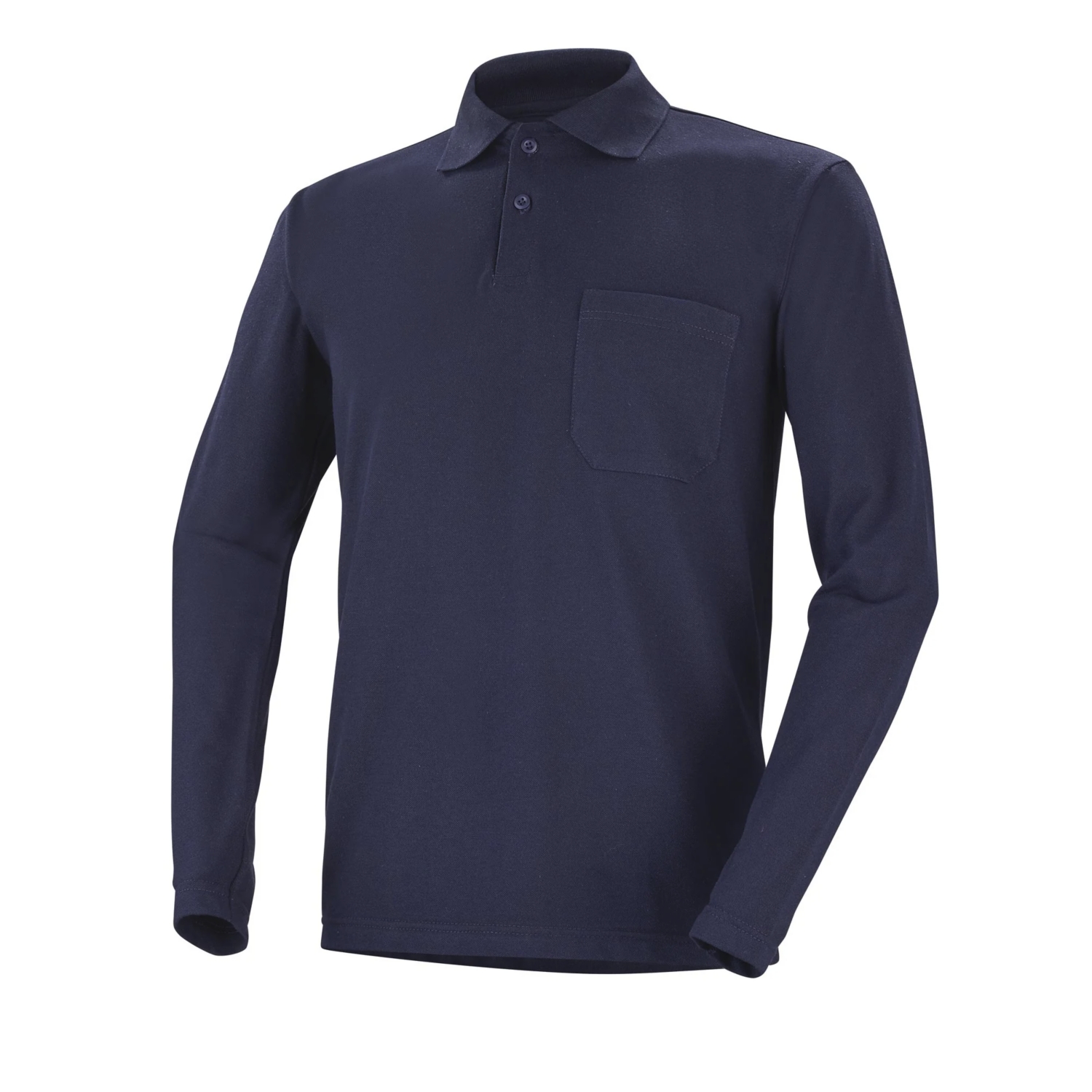 Polo multirisques modacrylique mixte Essentials Maille ML marine