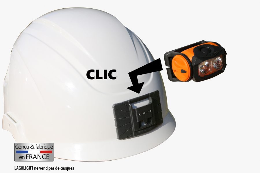 Platine adhésive Clicas pour fixation sur casque Lagolight
