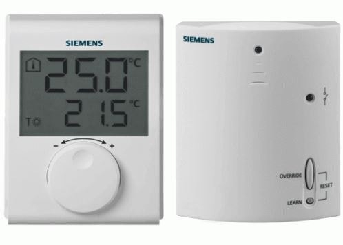 Thermostat d'ambiance sans fil RDH10RF/SET + récepteur SIEMENS