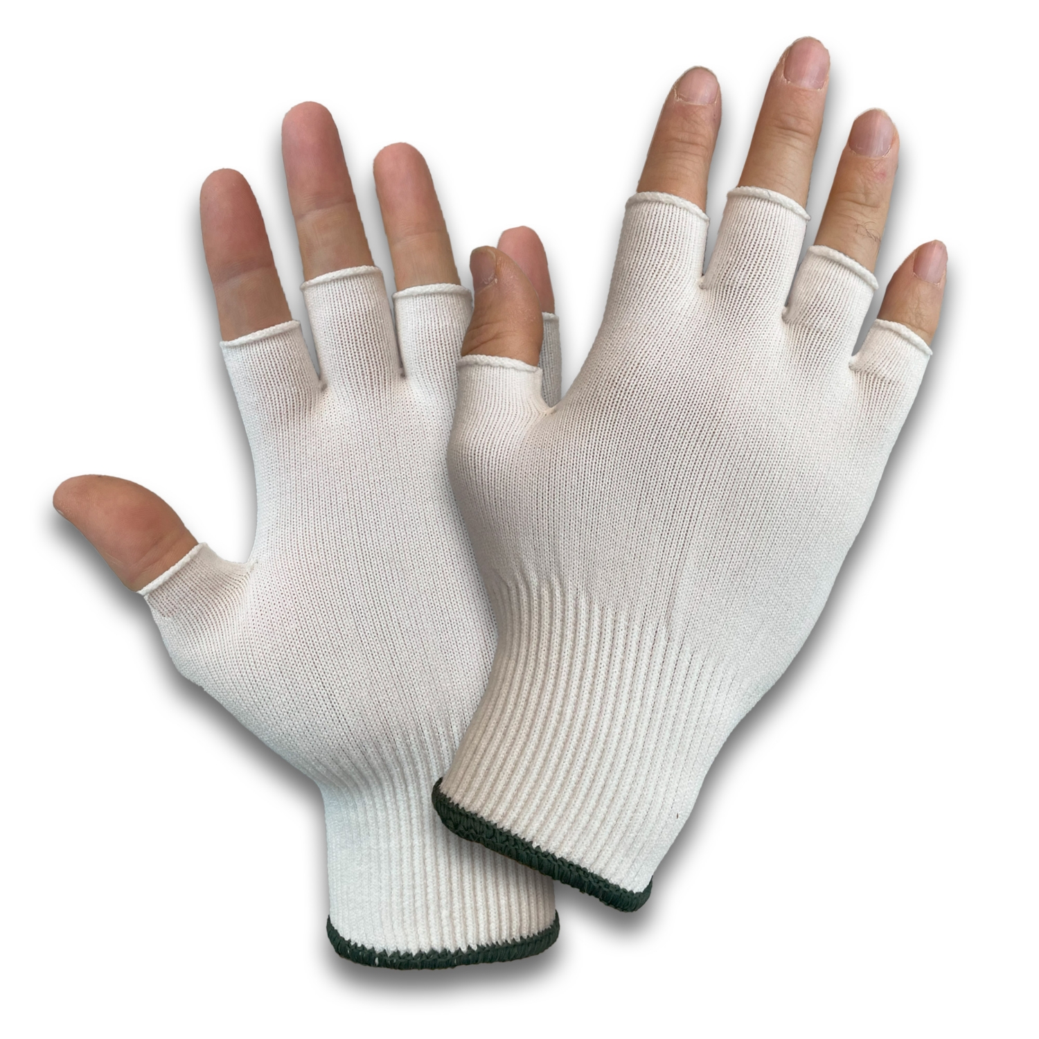 Gant mitaine mono polyamide texturé blanc Lebon Protection