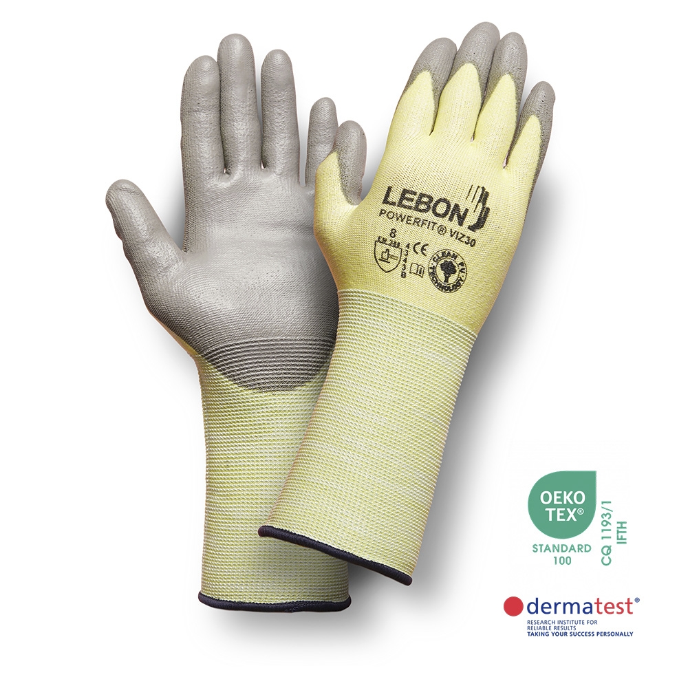  Gants anticoupure Powerfit Viz avec manchette 