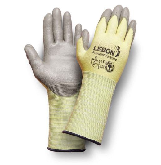 Gants Powerfit Viz avec manchette Lebon Protection