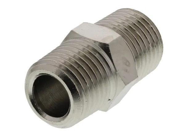 Mamelon égal mâle laiton nickelé série 0900