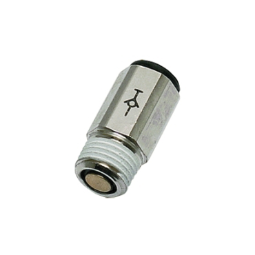 Piquage droit auto-obturant pour tube x mâle 1 8 BSPT laiton nickelé série 3091 Parker Legris