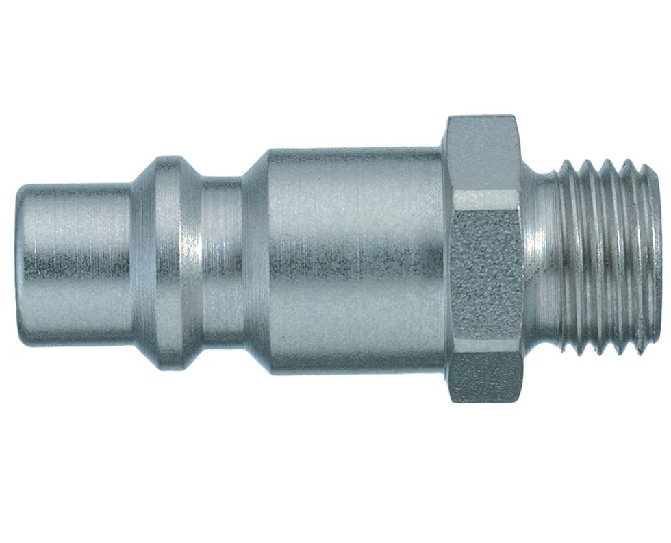  Embout ISO B DN8.5 fileté BSPP sans obturation - Acier nickelé série 30 
