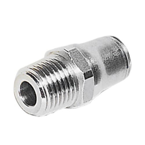 Piquage droit encliquetable pour tube x mâle BSPT inox 316L série 3805 Parker Legris