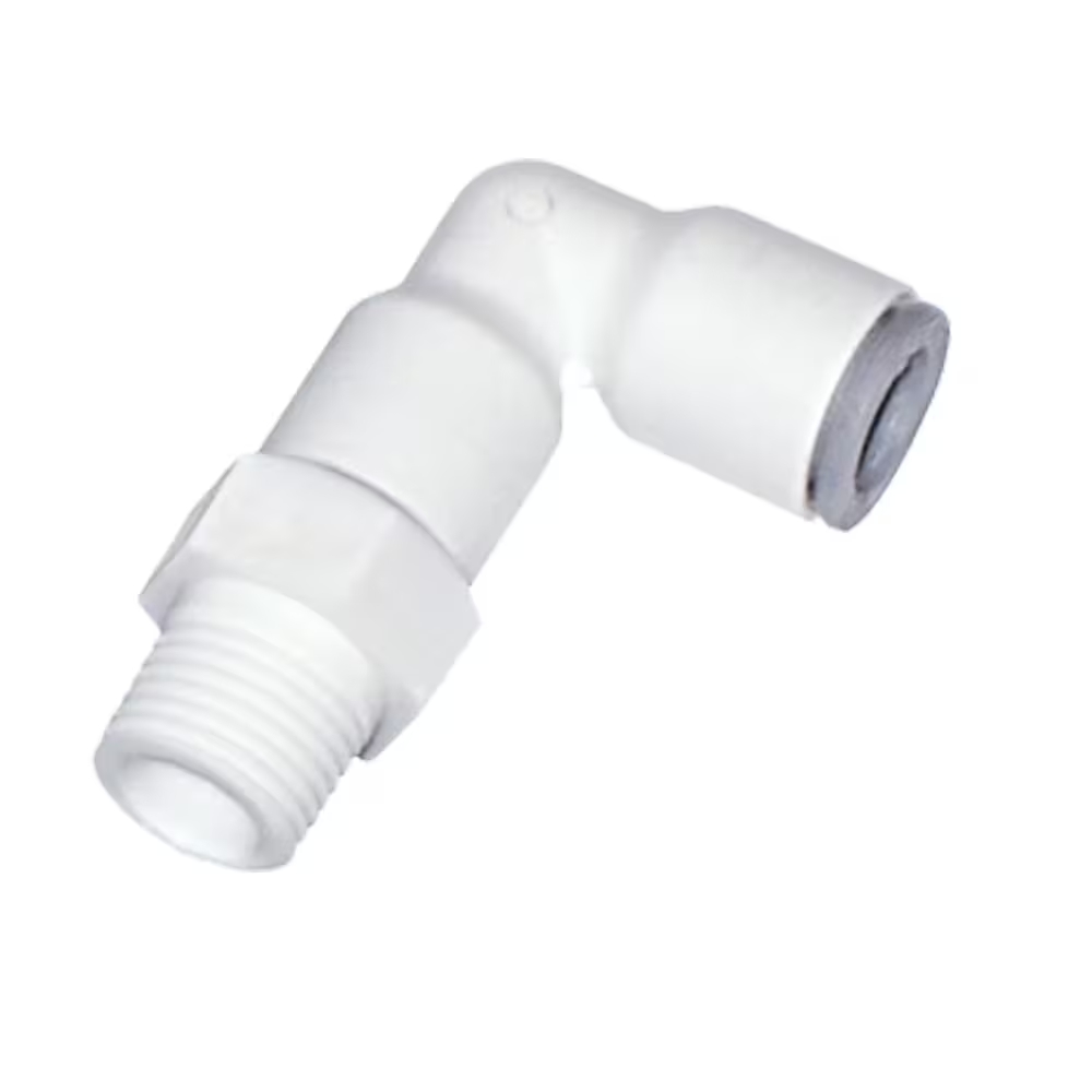 Té au centre Liquifit pour tube x mâle NPT biopolymère laiton nickelé série 6508 Parker Legris