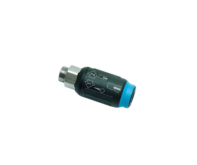 Coupleur ISO B DN8 fileté BSPP avec obtu - Polymère tech/Laiton nickelé série C9000 Parker Legris