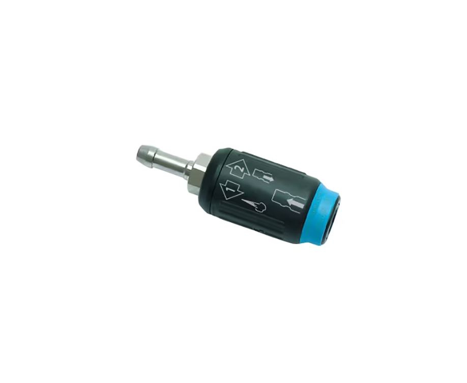  Coupleur ISO B DN8 pour tuyau avec obtu et purge auto - Polymère/laiton nick série C9000 