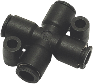 Croix inégale encliqutable pour tube polymère série 3107 Parker Legris
