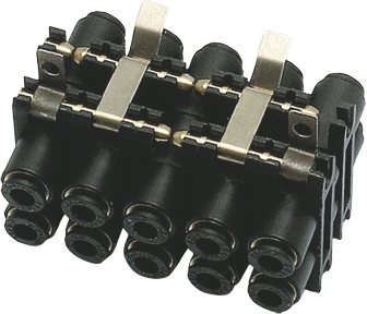 Multi-connecteur modulaire encliquetable pour tube polymère série 3300 Parker Legris