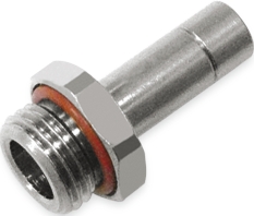 Adaptateur droit encliquetable pour tube x mâle BSPP métrique inox 316L série 3831 Parker Legris